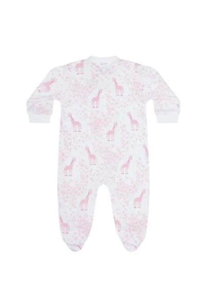 Nellapima Babies'  Pink Giraffe Print Zipper Footie