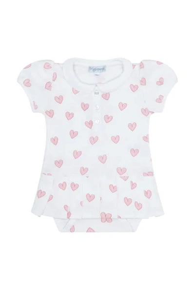 Nellapima Babies'  Pink Heart Print Bodysuit Dress