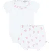 Nellapima Pink Heart Print Bodysuit Set