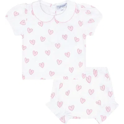 Nellapima Babies'  Pink Heart Print Diaper Cover Set