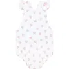 Nellapima Pink Heart Print Ruffle Bubble