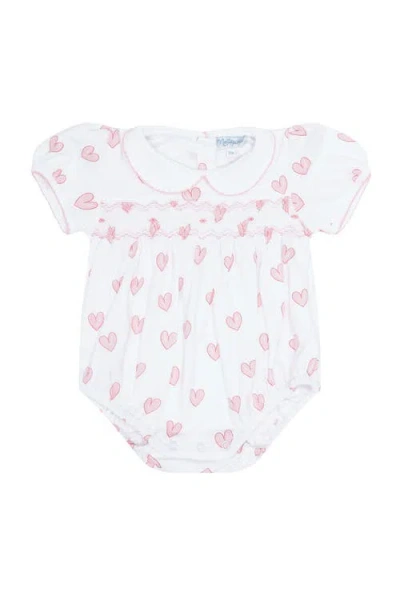 Nellapima Babies'  Pink Heart Print Smocked Bubble