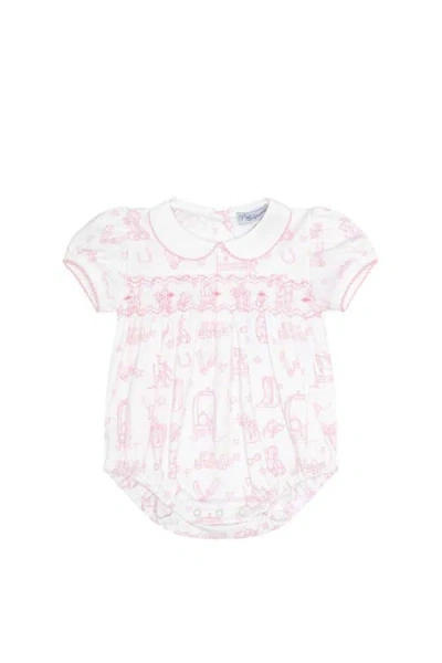 Nellapima Babies'  Pink Lone Star Toile Smocked Bubble