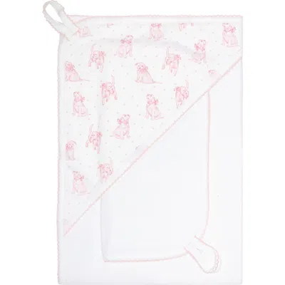 Nellapima Pink Puppy Love Print Towel