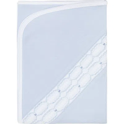 Nellapima Signature Smocked Boys Receiving Blanket In Blue