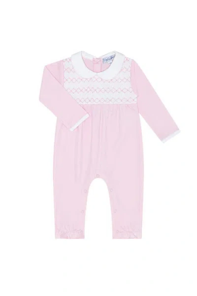 Nellapima Babies'  Signature Smocked Girls Playsuit In Pink