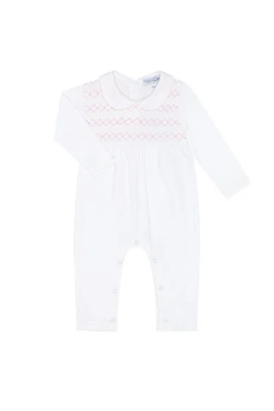 Nellapima Babies'  Signature Smocked Girls Playsuit In White
