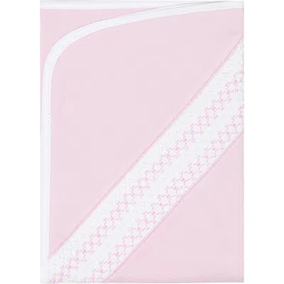 Nellapima Signature Smocked Girls Receiving Blanket In Pink