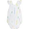 Nellapima Spirals Print Ruffle Bubble In White