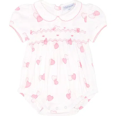 Nellapima Babies'  Sweetheart Smocked Bubble In Pink