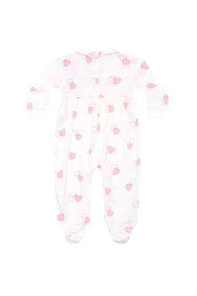 Nellapima Babies'  Sweetheart Smocked Footie In Pink
