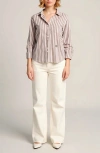 Nelle Atelier The Chacha Petite Button Down Shirt In Brown