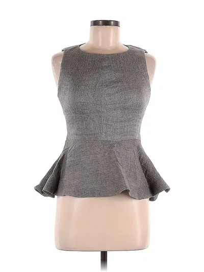 Pre-owned Nellie Partow Sleeveless Blouse In Gray
