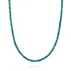 Nellou Jewellery Blue / Green Turquoise Heishi Mens Necklace Gold Plated Sterling Silver