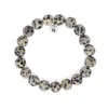 Nellou Jewellery Men's Affinity Dalmatian Jasper Gemstone Bracelet In Orange