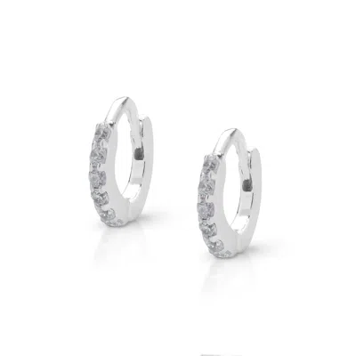 Nellou Jewellery Women's Ava Huggie Earrings Medium Sterling Silver
