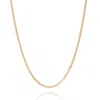 Nellou Jewellery Women's Belcher Chain Necklace Sterling Gold Plated Silver Long