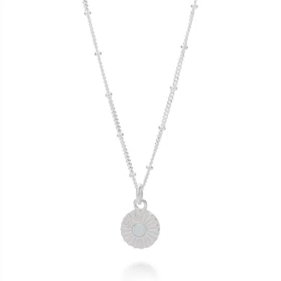 Nellou Jewellery Women's Blue Aquamarine Radiance Birthstone Necklace - March