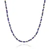 Nellou Jewellery Women's Blue / Gold Jewel Bead September Birthstone Necklace Gold Plated Sterling Silver - Lapis In Multi