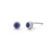 Nellou Jewellery Women's Blue Lapis Lazuli Mini Gem Dot September Birthstone Earrings Lapis Sterling Silver