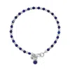 Nellou Jewellery Women's Blue Linear September Birthstone Bracelet Lapis Sterling Silver In Blue