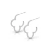 Nellou Jewellery Women's Clover Hoop Earrings Sterling Silver