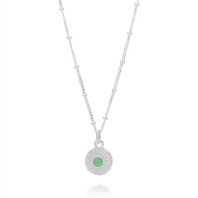 Nellou Jewellery Women's Green Chrysoprase Radiance Birthstone Necklace - May