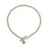 Nellou Jewellery Women's Green Linear August Birthstone Bracelet Peridot Sterling Silver In Green