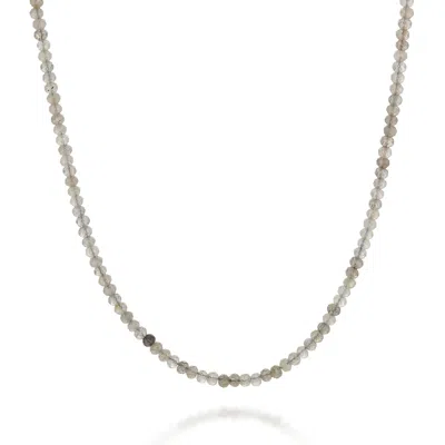 Nellou Jewellery Women's Grey Labradorite Mini Bead Necklace