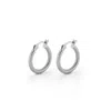 Nellou Jewellery Women's Hatch Hoop Earrings Sterling Silver