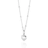 Nellou Jewellery Women's Heart Charm Necklace Sterling Silver