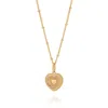 Nellou Jewellery Women's Heart Flare Necklace Gold Plated Sterling Silver