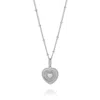 Nellou Jewellery Women's Heart Flare Necklace Sterling Silver