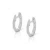 Nellou Jewellery Women's Hex Huggie Earrings Sterling Silver