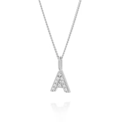 Nellou Jewellery Women's Initial Sparkle Necklace Sterling Silver