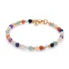 Nellou Jewellery Women's Jewel Bead Chakra Bracelet Gold Plated Sterling Silver In Gold