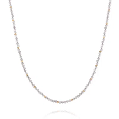 Nellou Jewellery Women's Labradorite Orbit Necklace - Gold