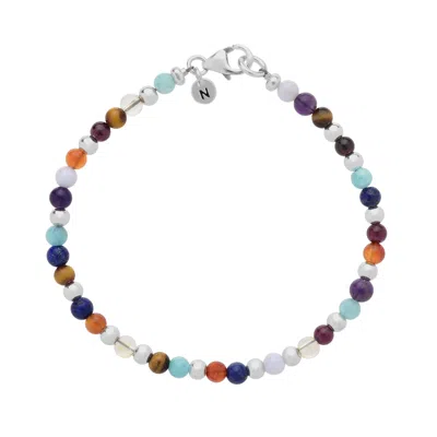 Nellou Jewellery Women's Multi Gemstone Bracelet Sterling Silver