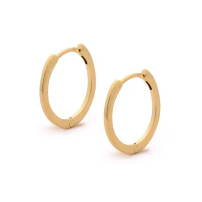 Nellou Jewellery Women's Nell Hoop Earrings Gold Plated Sterling Silver Large