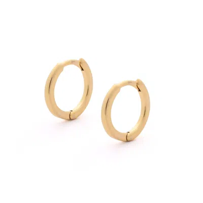 Nellou Jewellery Women's Nell Hoop Earrings Gold Plated Sterling Silver Medium