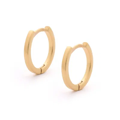 Nellou Jewellery Women's Nell Hoop Earrings Gold Plated Sterling Silver Medium-large