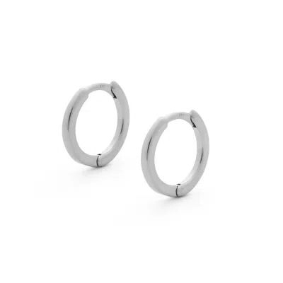 Nellou Jewellery Women's Nell Hoop Earrings Sterling Silver Medium