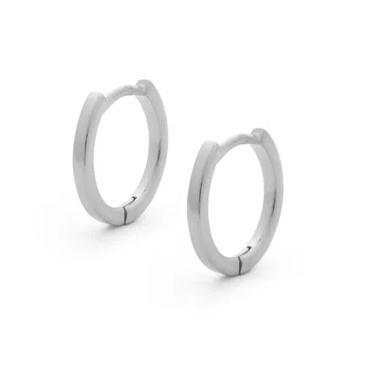 Nellou Jewellery Women's Nell Hoop Earrings Sterling Silver Medium-large