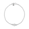 Nellou Jewellery Women's Neutrals Crystal Birthstone Gem Dot Bracelet Sterling Silver - April
