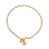 Nellou Jewellery Women's Neutrals Linear June Birthstone Bracelet Moonstone Gold Plated Sterling Silver In Multi