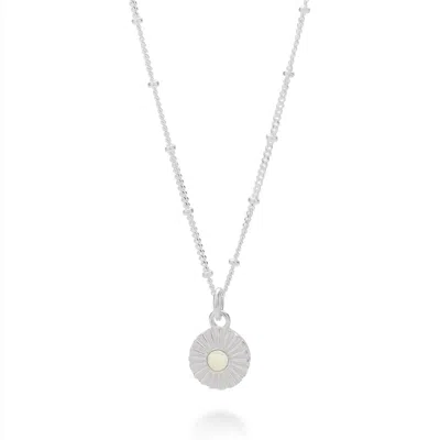 Nellou Jewellery Women's Neutrals Moonstone Radiance Birthstone Necklace - June