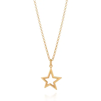 Nellou Jewellery Women's Northern Star Necklace Gold Plated Sterling Silver