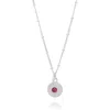 Nellou Jewellery Women's Red Garnet Radiance Birthstone Necklace - January