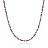 Nellou Jewellery Women's Red / Silver Jewel Bead January Birthstone Necklace Sterling Silver - Garnet In Multi