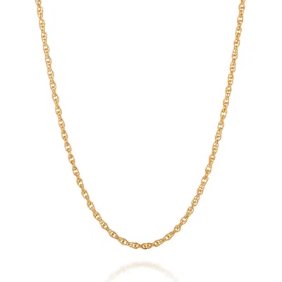 Nellou Jewellery Women's Rope Chain Necklace Gold Plated Sterling Silver - Long